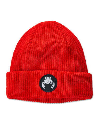 Crab Grab Patch Beanie - Red