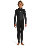 Boys Quiksilver 3/2 Prologue Boys Back Zip - Black