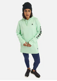 Burton Women's Oak Long Pullover Hoodie - Jewel Green Heather - XS