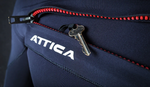 ATTICA OMEGA Chest Zip 3/2mm Steamer - BLACK / RED