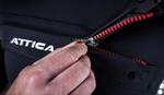 ATTICA OMEGA Chest Zip 3/2mm Steamer - BLACK / RED